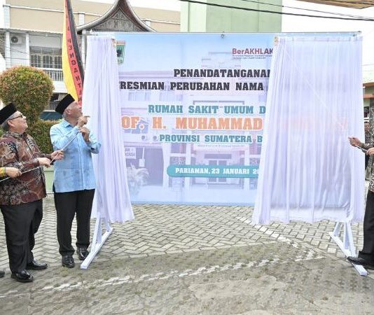 “RSUD Prof. H. Muhammad Yamin SH” Nama Baru untuk RSUD Pariaman